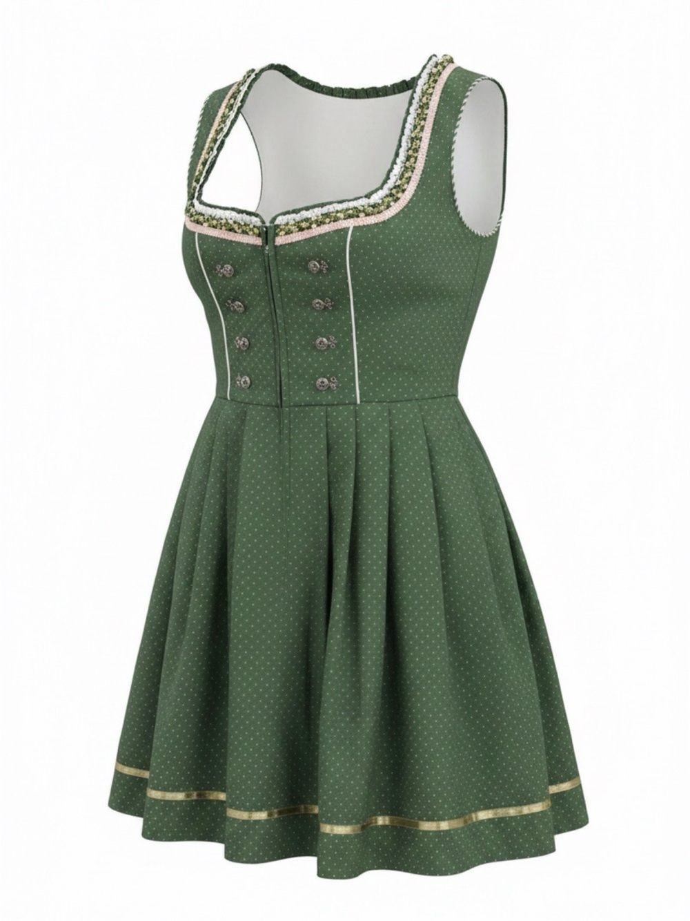 Stockerpoint Sleeveless Traditional Dirndl-Inspired Tunic Top